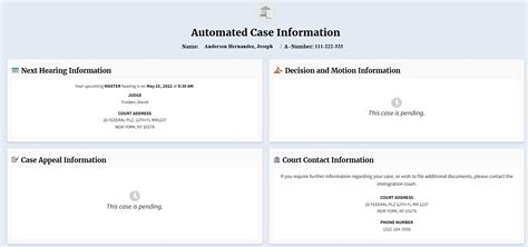 Automated Case Information .